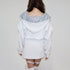 Shoulder cutout sequin sweatshirt setup
